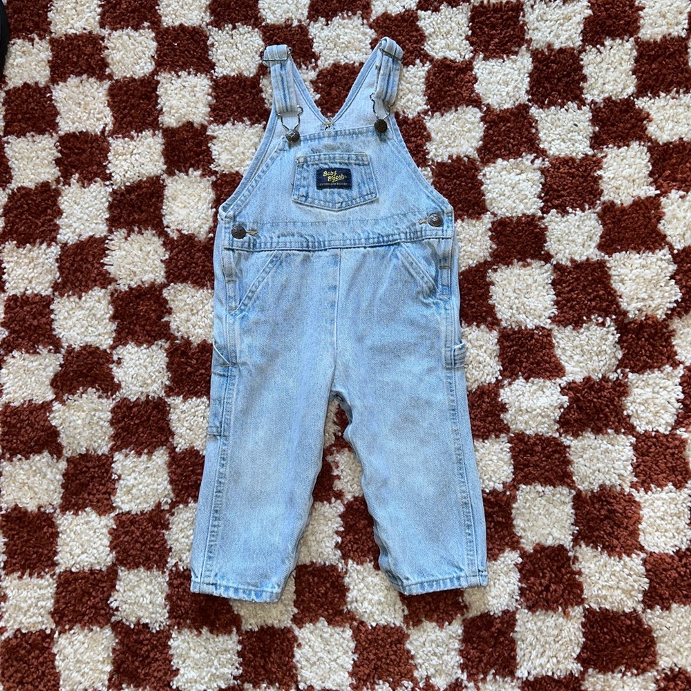 Vintage OshKosh B'gosh Light Blue Denim Kids Overalls